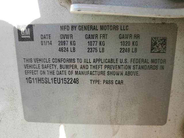 1G11H5SL1EU152248 - 2014 CHEVROLET MALIBU LTZ ბეჟი ფოტო 13