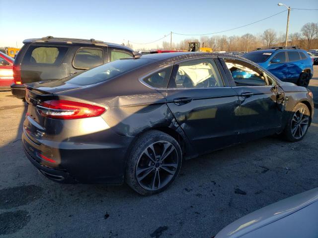 3FA6P0D91LR192151 - 2020 FORD FUSION TITANIUM GRAY photo 3