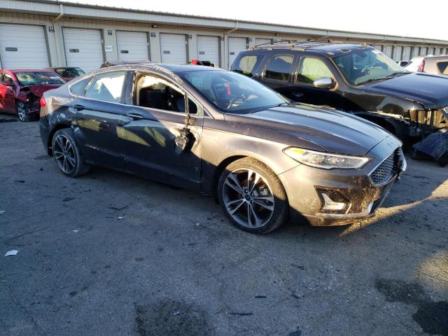 3FA6P0D91LR192151 - 2020 FORD FUSION TITANIUM GRAY photo 4