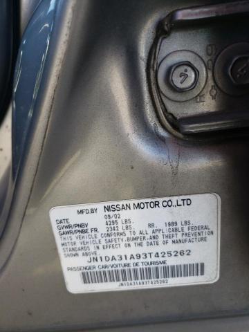 JN1DA31A93T425262 - 2003 NISSAN MAXIMA GLE SILVER photo 12