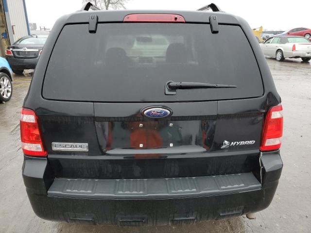 1FMCU49339KD02305 - 2009 FORD ESCAPE HYBRID BLACK photo 6