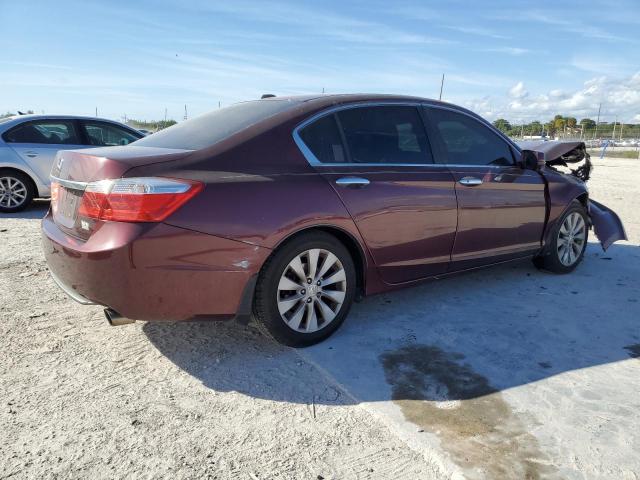 1HGCR2F82EA194495 - 2014 HONDA ACCORD EXL BURGUNDY photo 3