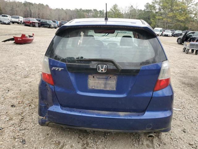 JHMGE8H6XAS006867 - 2010 HONDA FIT SPORT BLUE photo 6