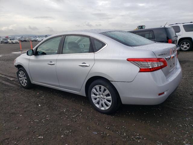 3N1AB7AP3EL697194 - 2014 NISSAN SENTRA S SILVER photo 2