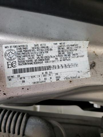 1FAHP3F2XCL471557 - 2012 FORD FOCUS SE GRAY photo 12