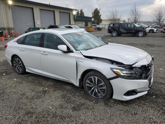 1HGCV3F42MA011500 - 2021 HONDA ACCORD HYBRID EX WHITE photo 4