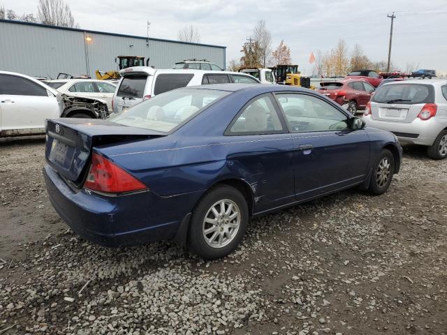 1HGEM21773L014290 - 2003 HONDA CIVIC HX BLUE photo 3