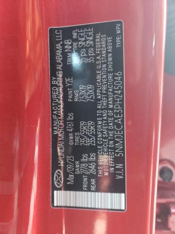 5NMJECAE3PH245046 - 2023 HYUNDAI TUCSON LIMITED RED photo 13