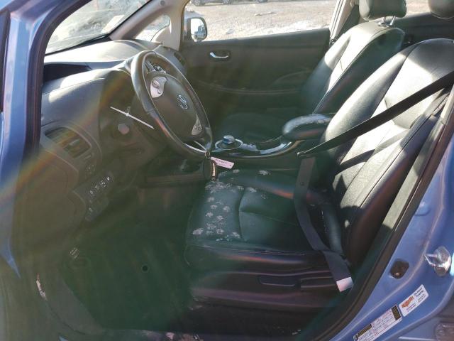 1N4AZ0CP3EC339138 - 2014 NISSAN LEAF S BLUE photo 7