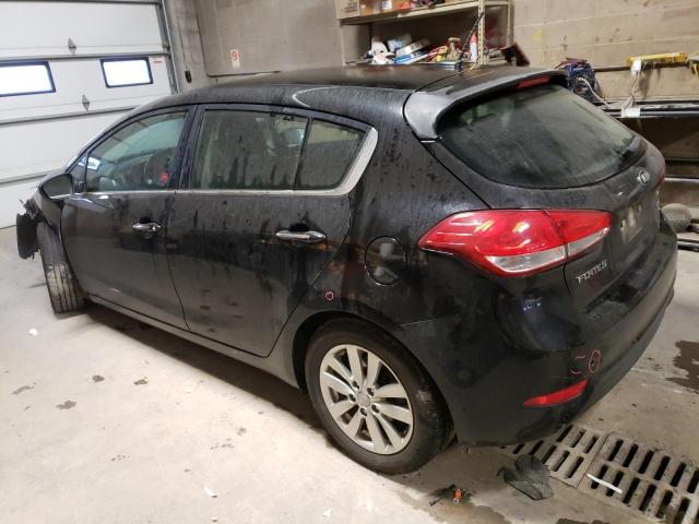 KNAFX5A81F5290278 - 2015 KIA FORTE EX BLACK photo 2