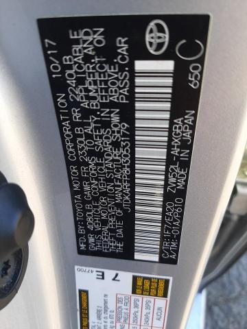 JTDKARFP8H3053179 - 2017 TOYOTA PRIUS PRIM 银色 照片 13