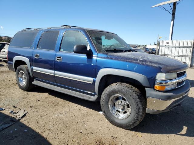 3GNFK16T32G202624 - 2002 CHEVROLET SUBURBAN K1500 BLUE photo 4