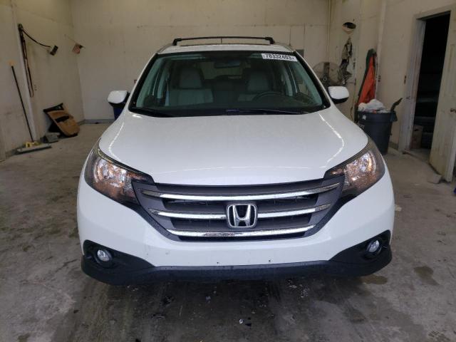 5J6RM4H75EL058254 - 2014 HONDA CR-V EXL WHITE photo 5