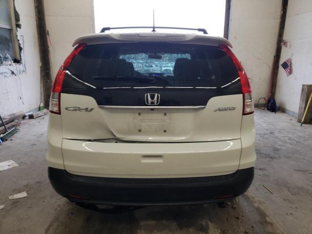 5J6RM4H75EL058254 - 2014 HONDA CR-V EXL WHITE photo 6