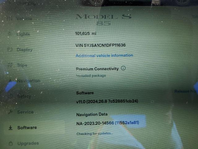 5YJSA1CN1DFP11636 - 2013 TESLA MODEL S 白色 照片 9