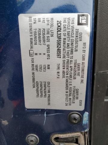 2CKDL33F696248597 - 2009 PONTIAC TORRENT BLUE photo 14