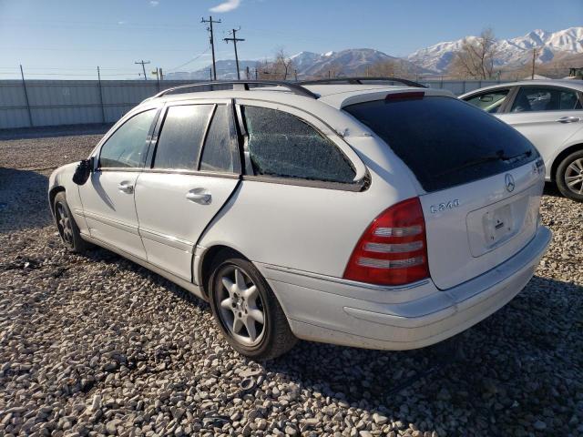 WDBRH81JX4F478983 - 2004 MERCEDES-BENZ C 240 SPORTWAGON 4MATIC WHITE photo 2