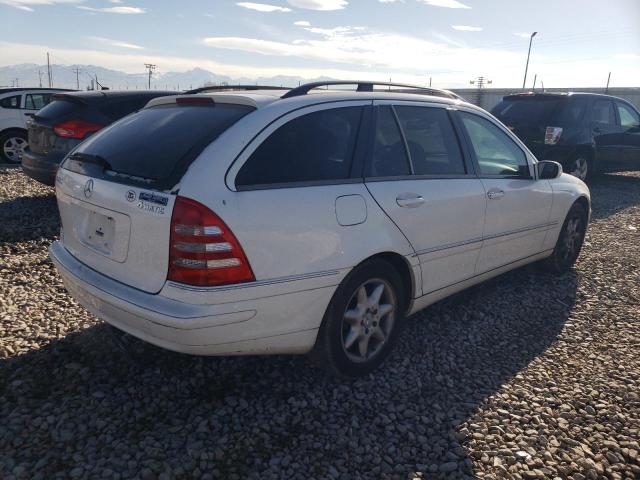 WDBRH81JX4F478983 - 2004 MERCEDES-BENZ C 240 SPORTWAGON 4MATIC WHITE photo 3