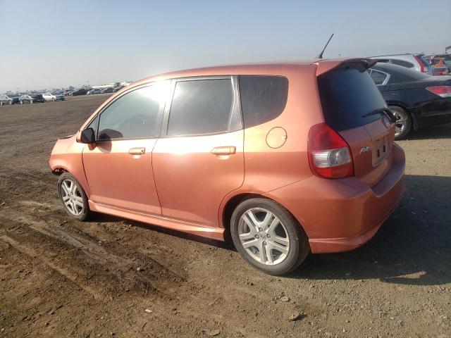 JHMGD38658S022233 - 2008 HONDA FIT SPORT ORANGE photo 2