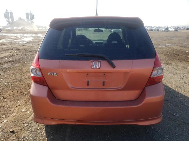 JHMGD38658S022233 - 2008 HONDA FIT SPORT ORANGE photo 6