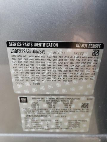 LRBFX2SA8LD052379 - 2020 BUICK ENVISION ESSENCE Մոխրագույն լուսանկար 13