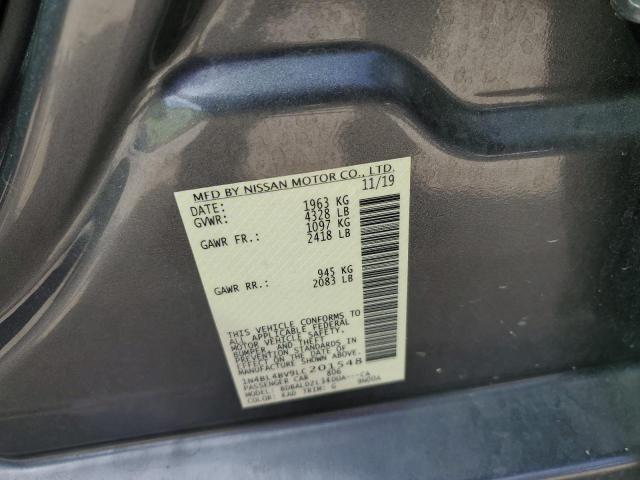 1N4BL4BV9LC201548 - 2020 NISSAN ALTIMA S GRAY photo 13