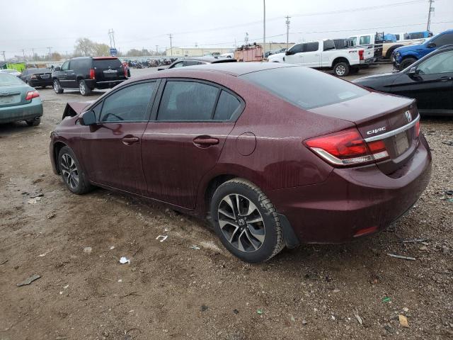 19XFB2F85FE025702 - 2015 HONDA CIVIC EX BURGUNDY photo 2