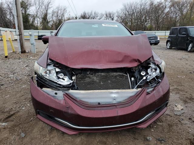 19XFB2F85FE025702 - 2015 HONDA CIVIC EX BURGUNDY photo 5