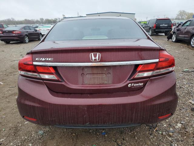 19XFB2F85FE025702 - 2015 HONDA CIVIC EX BURGUNDY photo 6