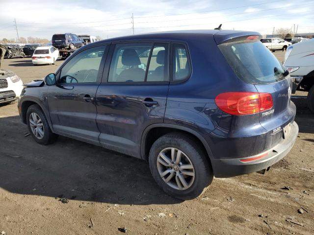 WVGBV7AX1DW536551 - 2013 VOLKSWAGEN TIGUAN S BLUE photo 2