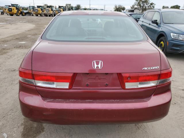 1HGCM56633A080632 - 2003 HONDA ACCORD EX BURGUNDY photo 6