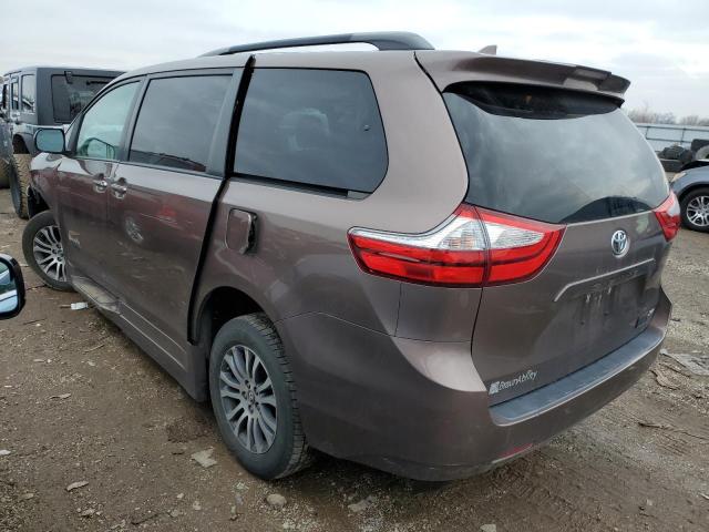 5TDYZ3DC4JS921571 - 2018 TOYOTA SIENNA XLE BROWN photo 2