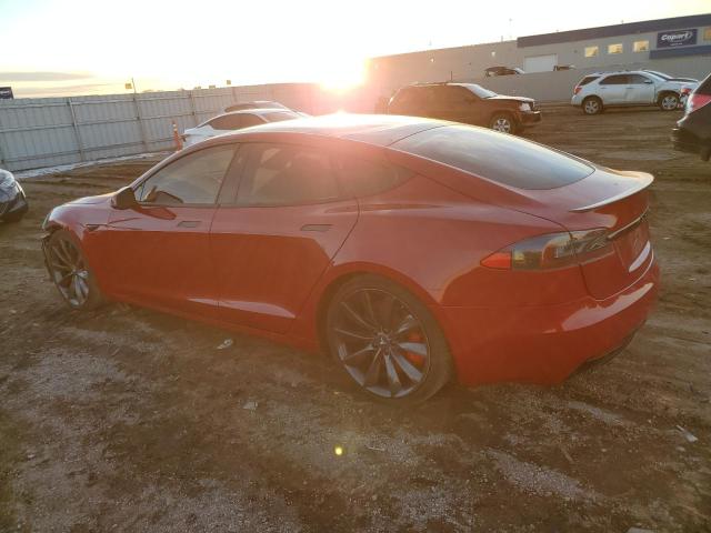 5YJSA1E47LF355678 - 2020 TESLA MODEL S Rojo foto 2
