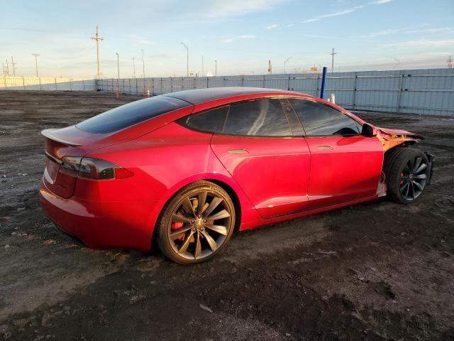 5YJSA1E47LF355678 - 2020 TESLA MODEL S Rojo foto 3