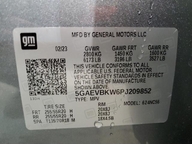 5GAEVBKW6PJ209852 - 2023 BUICK ENCLAVE PREMIUM GRAY photo 13