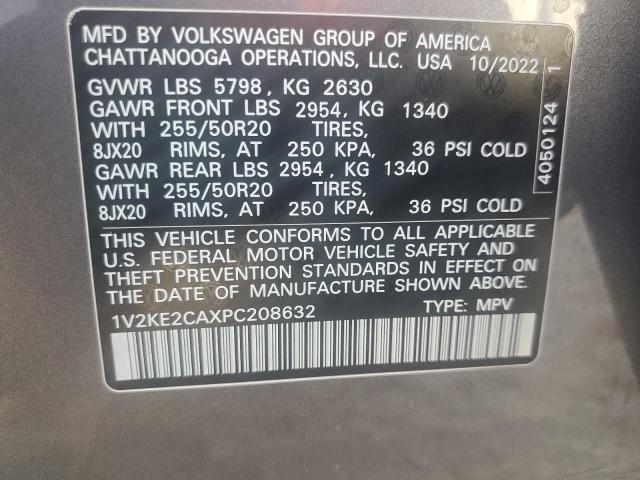 1V2KE2CAXPC208632 - 2023 VOLKSWAGEN ATLAS CROS SE GRAY photo 13