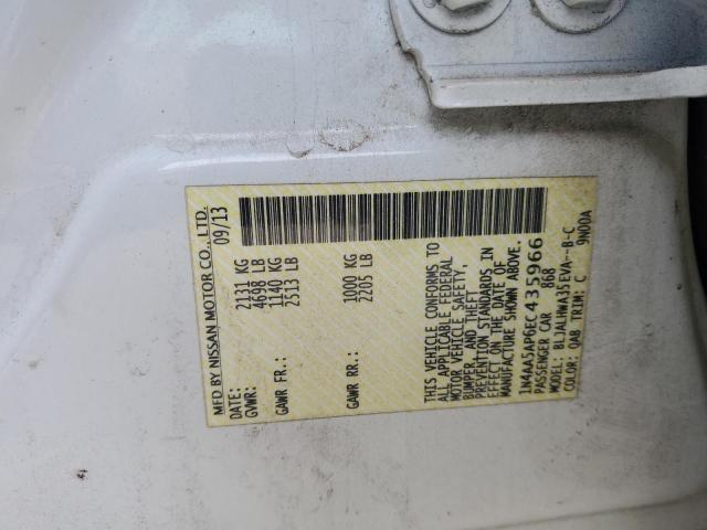 1N4AA5AP6EC435966 - 2014 NISSAN MAXIMA S WHITE photo 13