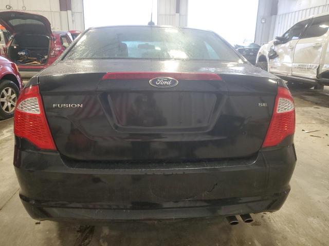 3FAHP0HA1CR396803 - 2012 FORD FUSION SE BLACK photo 6