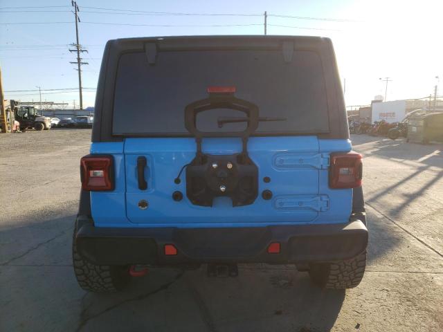 1C4HJXFN6MW624643 - 2021 JEEP WRANGLER RUBICON BLUE photo 6