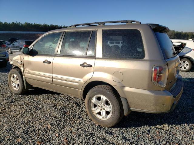 5FNYF28157B029306 - 2007 HONDA PILOT LX TAN photo 2