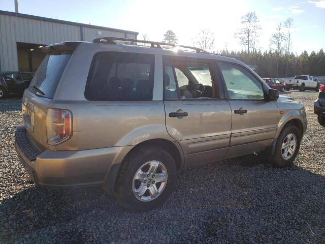 5FNYF28157B029306 - 2007 HONDA PILOT LX TAN photo 3