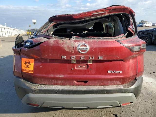 JN8AT3BB6MW211304 - 2021 NISSAN ROGUE SV BURGUNDY photo 6