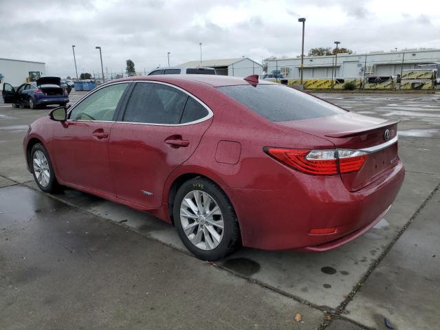 JTHBW1GG5F2090449 - 2015 LEXUS ES 300H RED photo 2