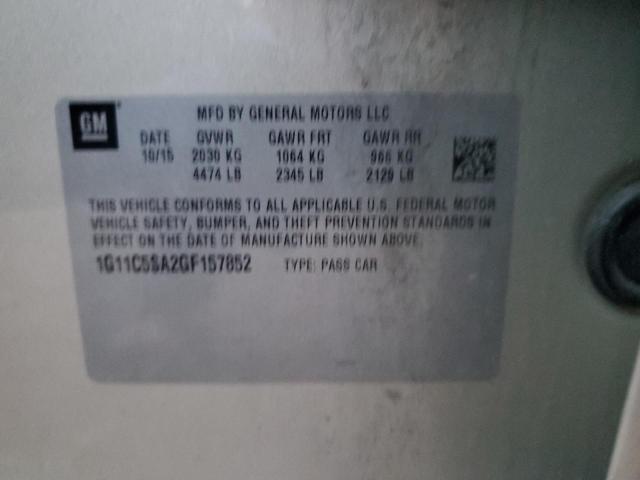 1G11C5SA2GF157852 - 2016 CHEVROLET MALIBU LIM LT 棕色 照片 12