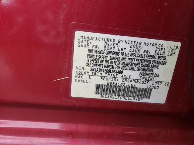 3N1AB61E09L664409 - 2009 NISSAN SENTRA 2.0 RED photo 12