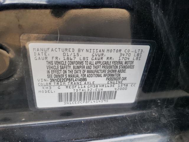3N1CE2CP8FL414595 - 2015 NISSAN VERSA NOTE S შავი ფოტო 13