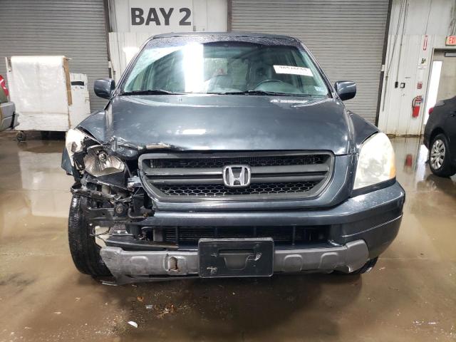 2HKYF18755H501050 - 2005 HONDA PILOT EXL BLUE photo 5