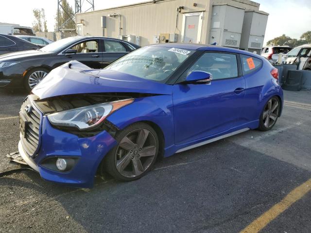 KMHTC6AE6FU224601 - 2015 HYUNDAI VELOSTER TURBO BLUE photo 1