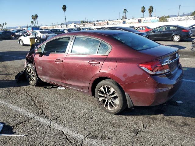 19XFB2F86DE266245 - 2013 HONDA CIVIC EX BURGUNDY photo 2