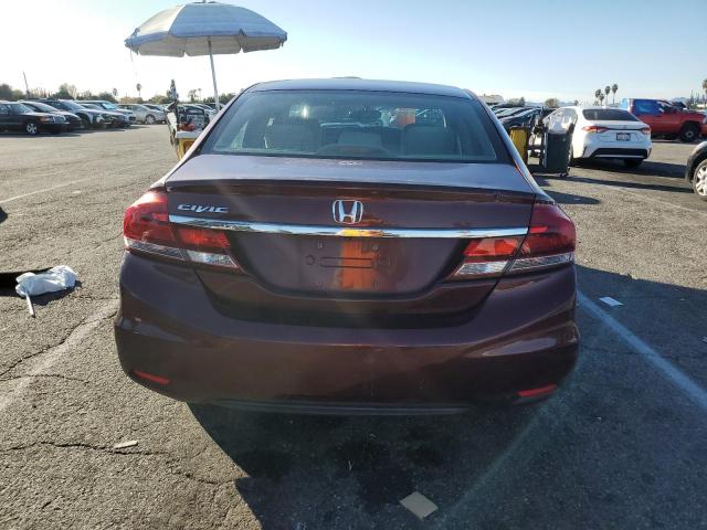 19XFB2F86DE266245 - 2013 HONDA CIVIC EX BURGUNDY photo 6